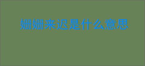 姗姗来迟是什么意思