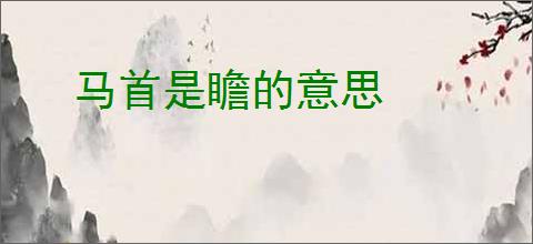 马首是瞻的意思