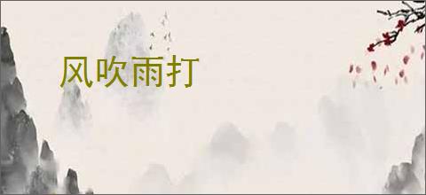 风吹雨打